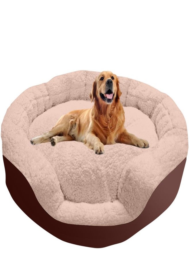 DRILLY Feather-Touch Fur 4XL (Length=125* Width=95* Height=20 cm) Dog Bed for Golden Retriever Washable-Orthopedic Breed | Giant Human Dog Bed// (4XL) - Image 1